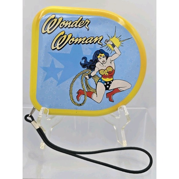 Y2K Wonder Woman Metal CD Music Storage Tin Holds 16 CDs - DC Comics - Lyon Co - Picture 1 of 11